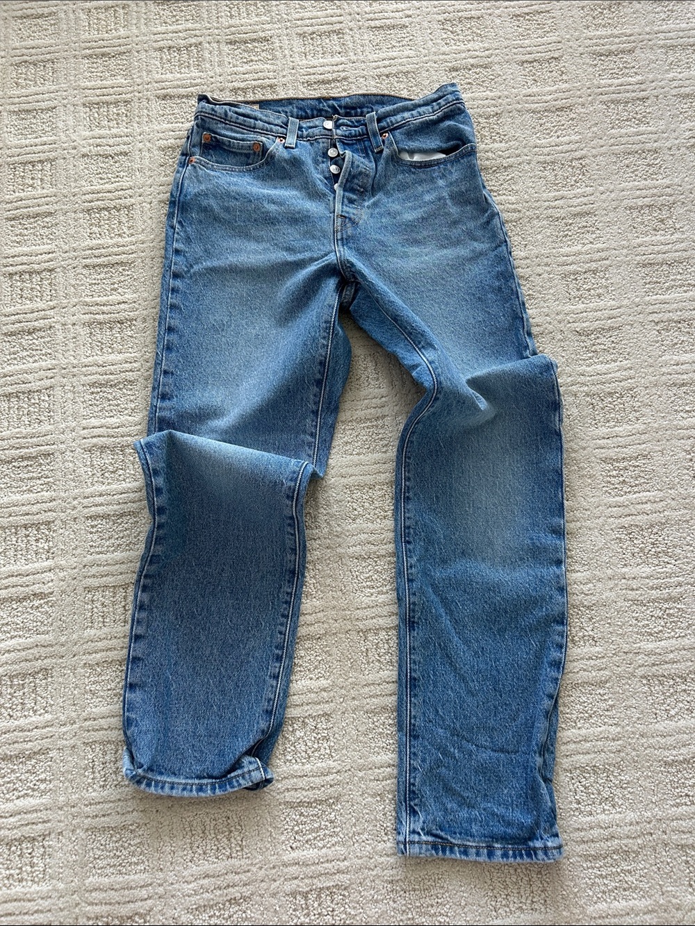 Signature by Levi Strauss Medium Blue Straight-Leg Jeans
